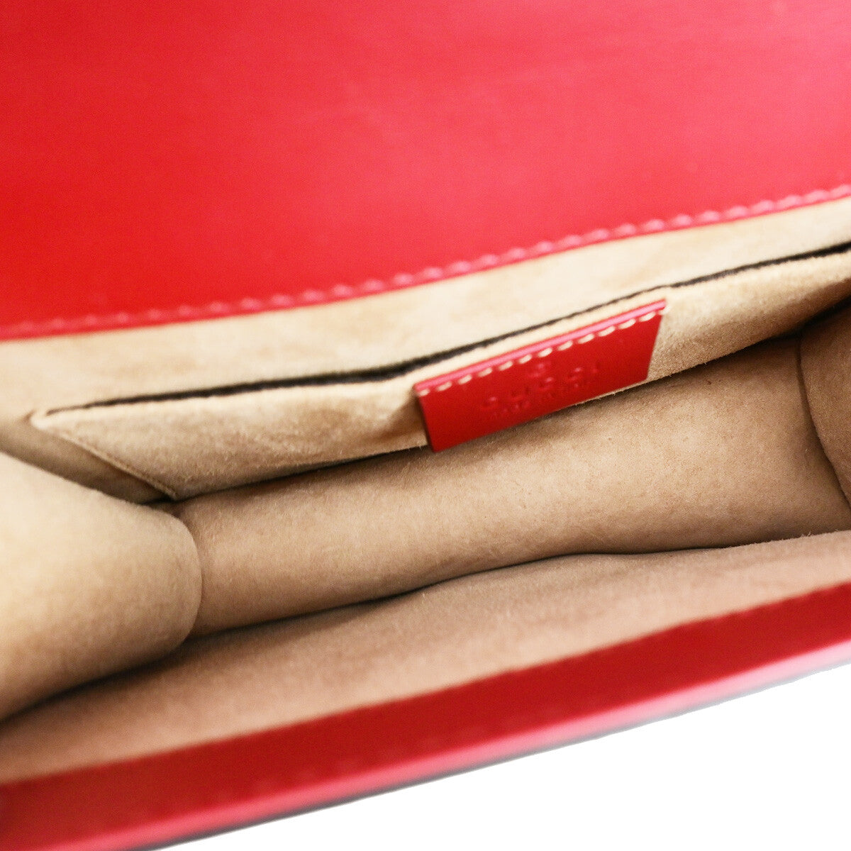 Gucci Sylvie Shoulder Bag Leather, RED, LEATHER, Shoulder bag