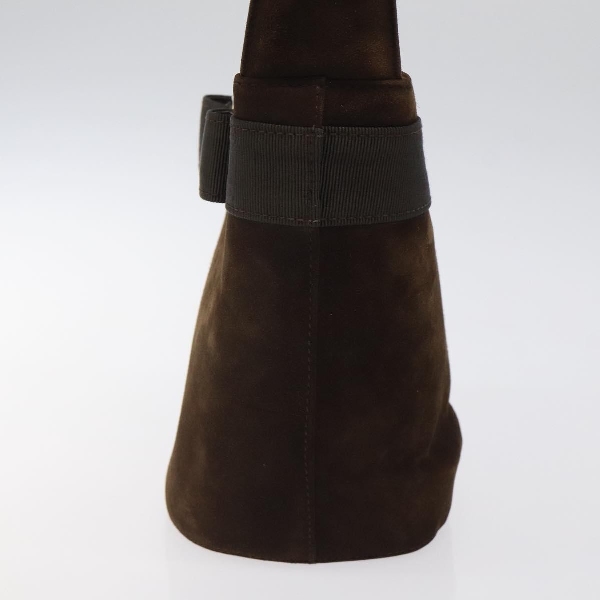 Salvatore Ferragamo Vala Handbag Suede, BROWN, SUEDE, Handbag