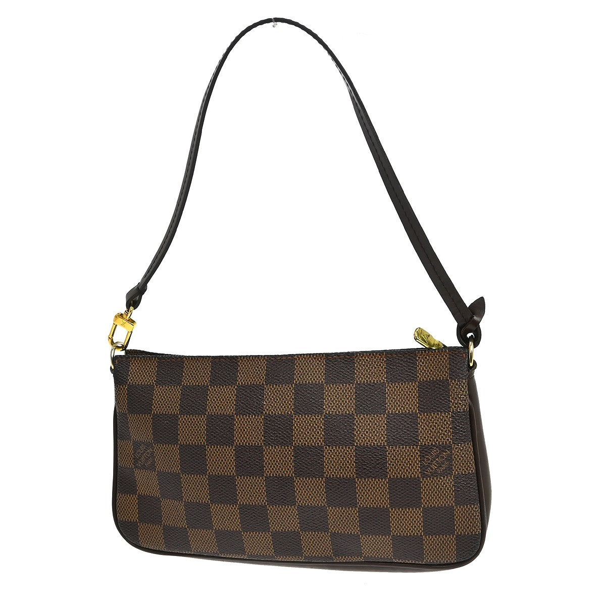 Louis Vuitton Navona Pochette Accessoires Damier, Brown, Canvas, Clutch