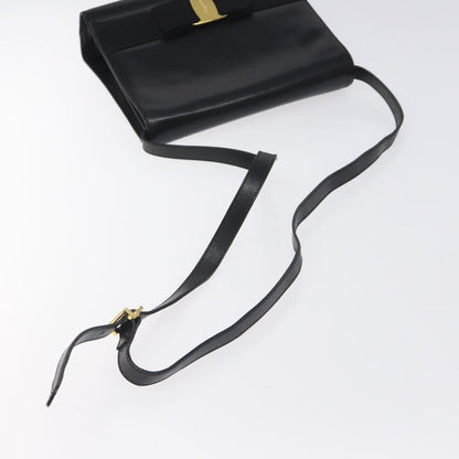 Salvatore Ferragamo Vara shoulder Bag Leather, Black, Leather, Shoulder Bag
