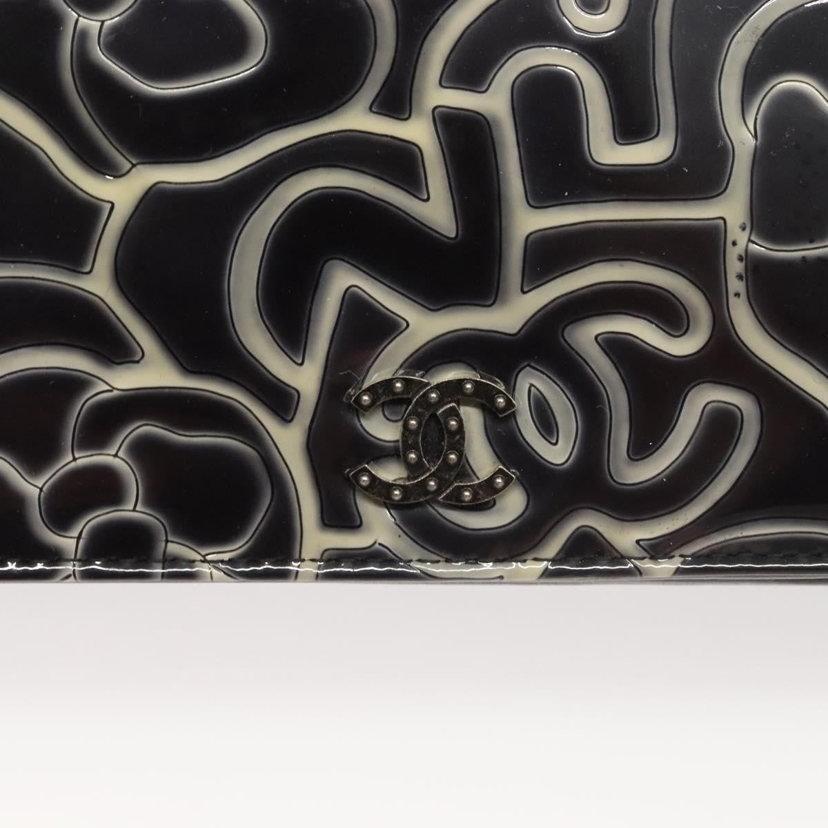 Chanel Wallet on Chain Camellia Patent, GRAY, PATENT_LEATHER, Shoulder bag