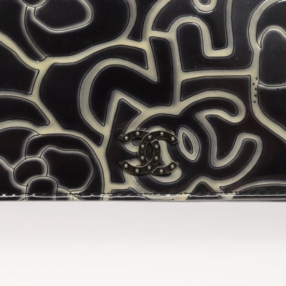 Chanel Wallet on Chain Camellia Patent, GRAY, PATENT_LEATHER, Shoulder bag