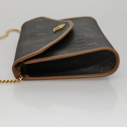 Christian Dior Vintage Honeycomb chain Canvas, BLACK, CANVAS, Shoulder bag
