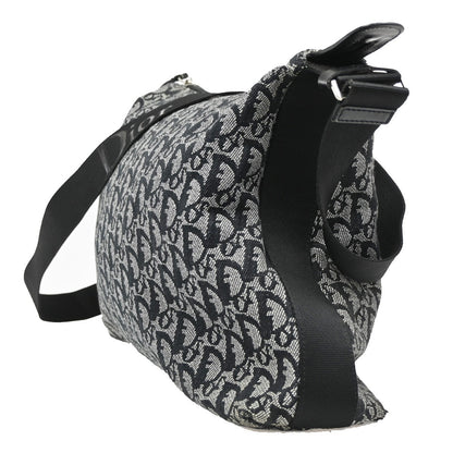 Christian Dior Vintage Trotter Messenger Bag Diorissimo Canvas, BLACK, CANVAS, Shoulder bag