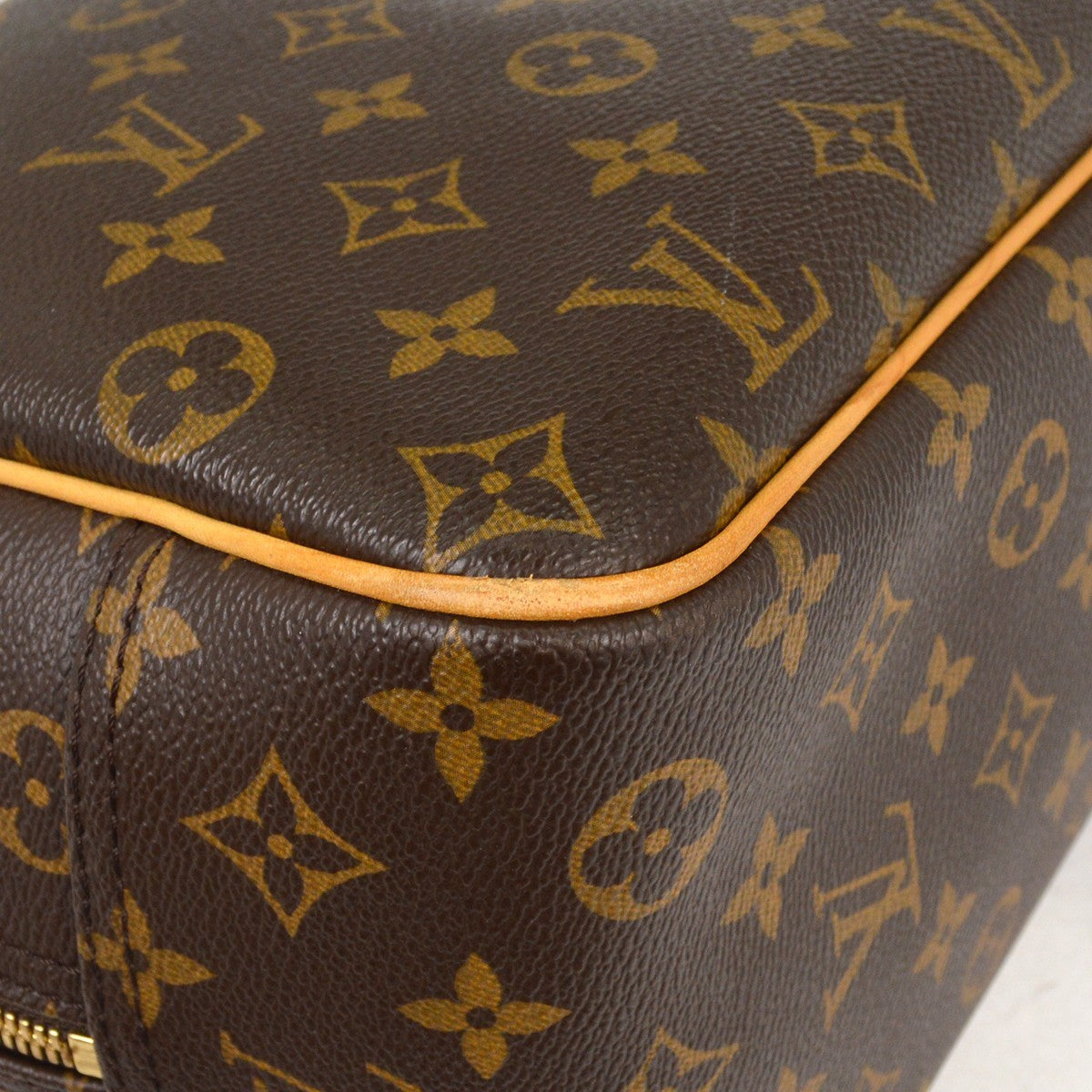 Louis Vuitton Deauville Handbag Monogram Canvas, BROWN, CANVAS, Handbag