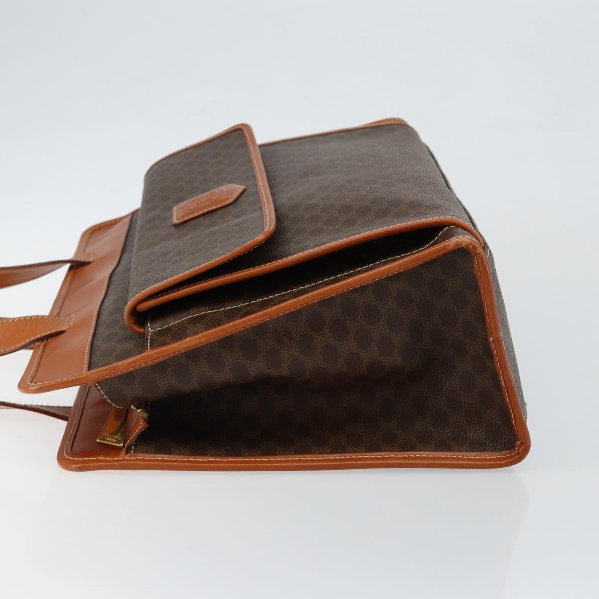 Celine Vintage Macadam Tote bag Canvas and Leather, BROWN, CANVAS, Tote bag