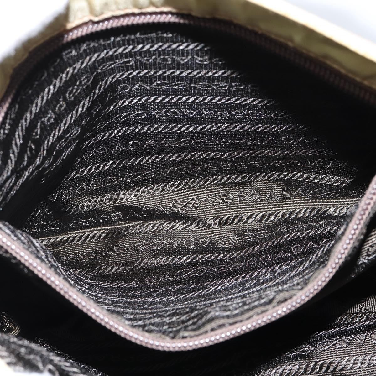 Prada Vintage Shoulder Bag Leather, BEIGE, LEATHER, Shoulder bag