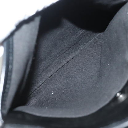 Burberry Front Pocket Messenger Bag Haymarket Canvas, BLACK, CANVAS, Shoulder bag