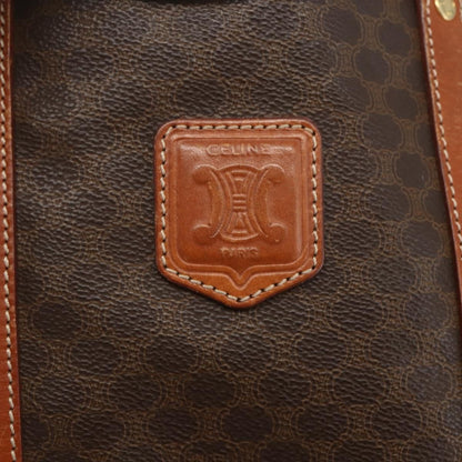 Celine Vintage Macadam Tote bag Canvas and Leather, BROWN, CANVAS, Tote bag