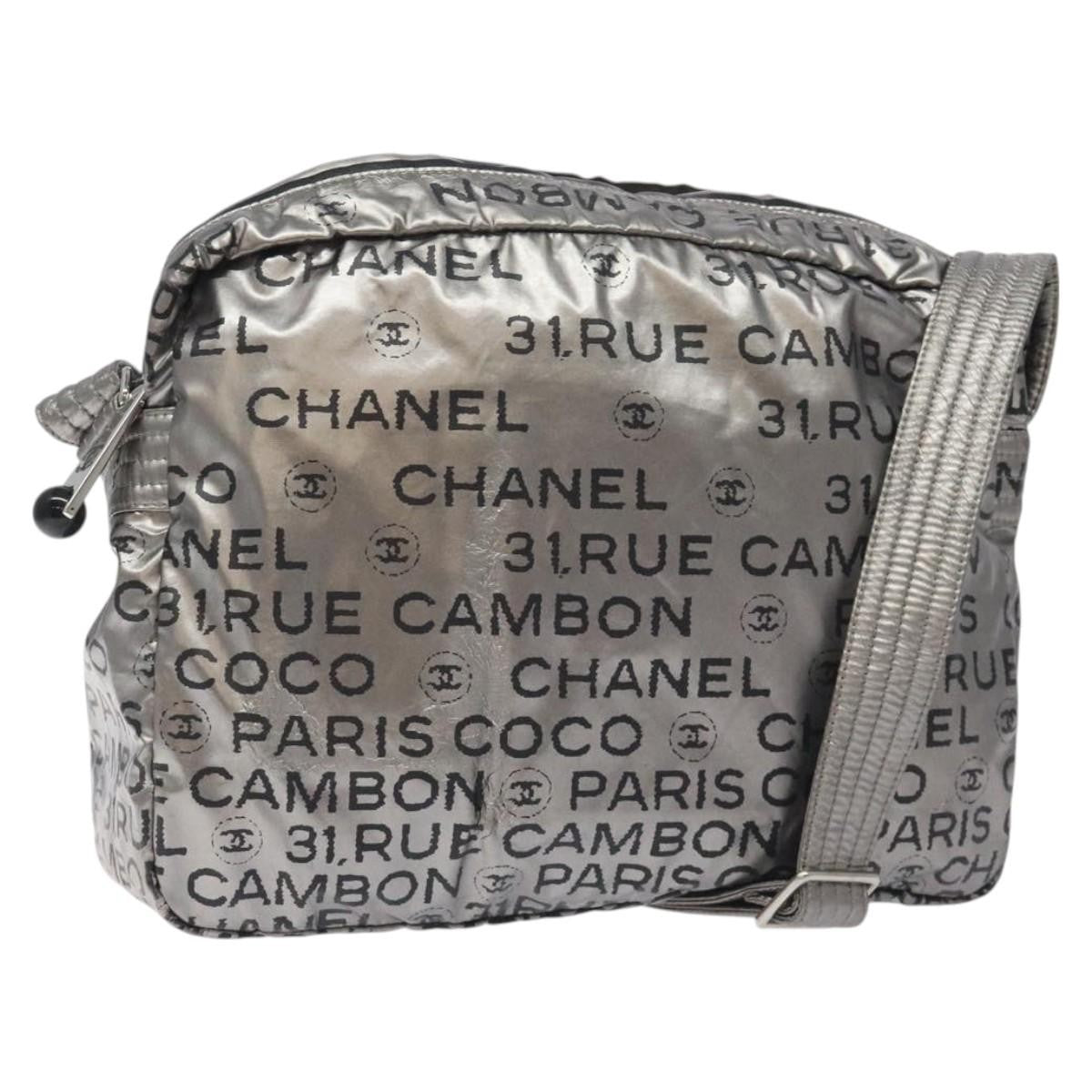 Chanel Unlimited Shoulder Bag Nylon, SILVER, NYLON, Shoulder bag