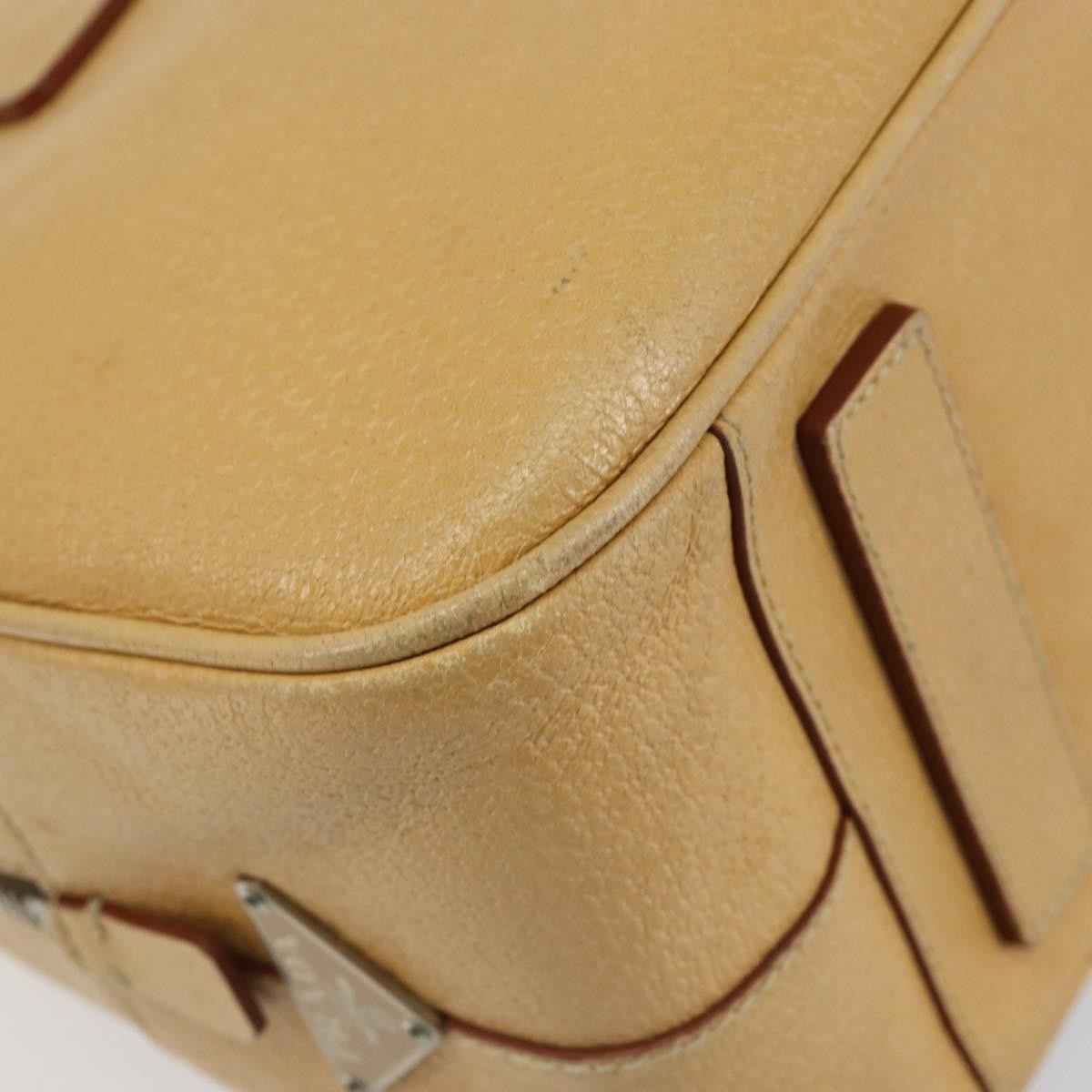 Prada Bauletto Bag Leather, BEIGE, LEATHER, Shoulder bag