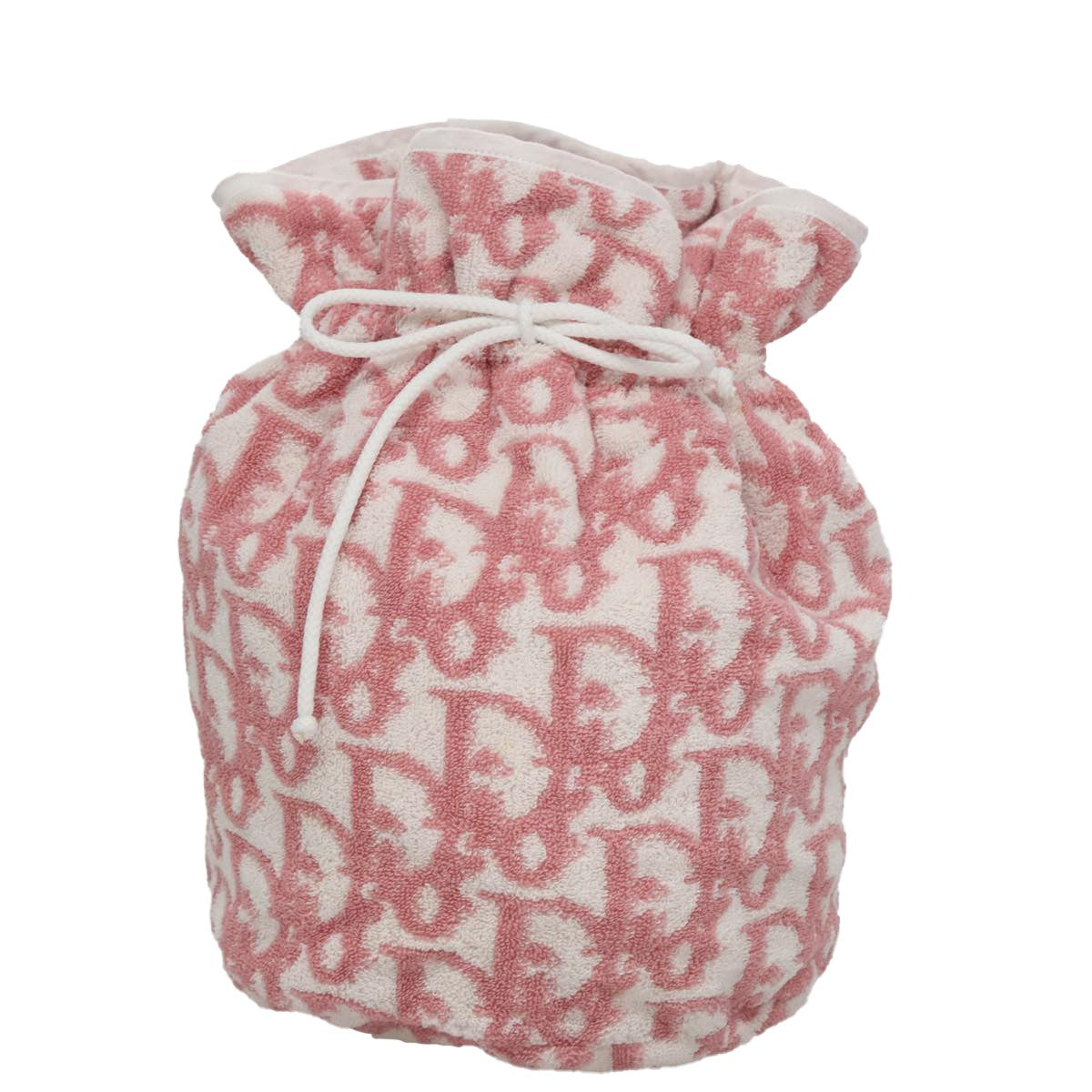 Christian Dior Vintage Trotter Pouch Pile, PINK, COTTON, Clutche & pouche