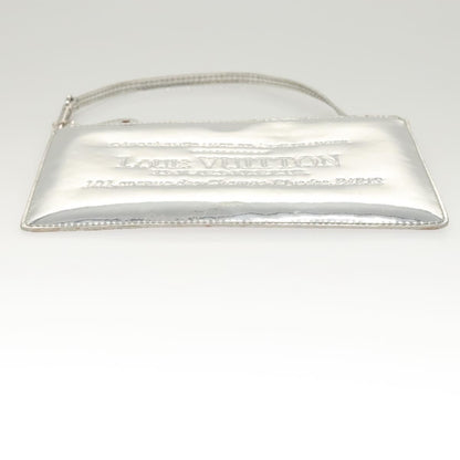 Louis Vuitton Pochette Plate Monogram mirror, SILVER, PATENT_LEATHER, Clutche & pouche