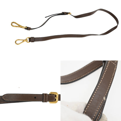 Prada Logo Convertible Tote Canvas with Leather, BROWN, CANVAS, Tote bag