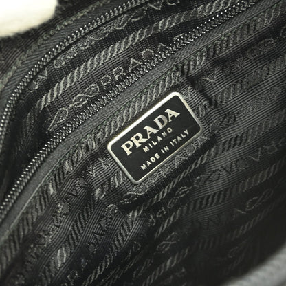 Prada Vintage Shoulder Bag Leather, BLACK, LEATHER, Shoulder bag