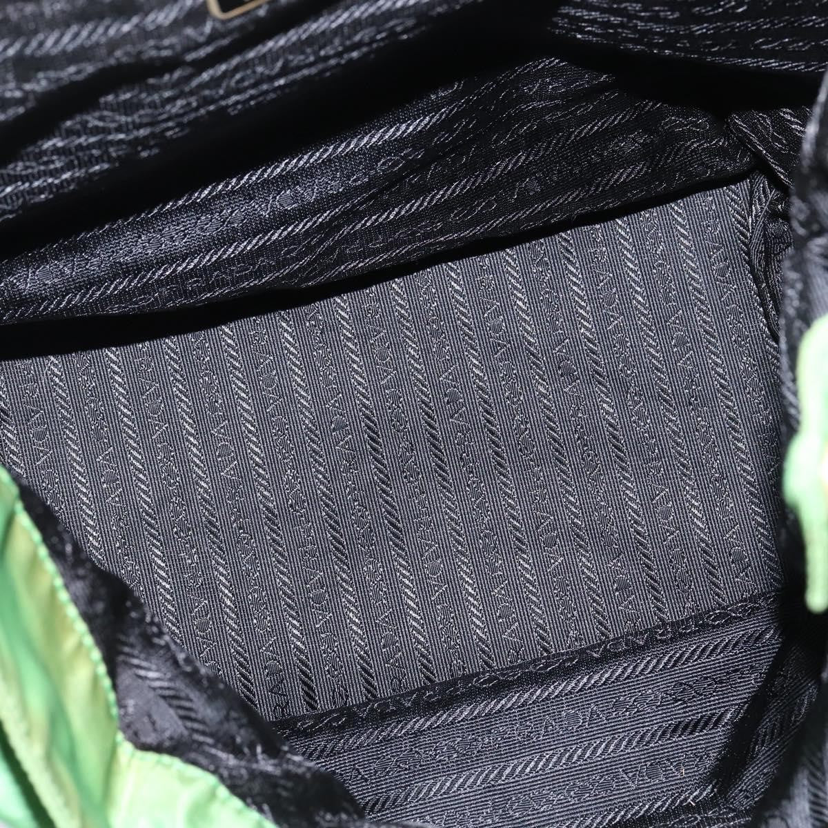 Prada Metal Handles Tote Tessuto, GREEN, NYLON, Tote bag
