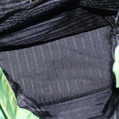 Prada Metal Handles Tote Tessuto, GREEN, NYLON, Tote bag