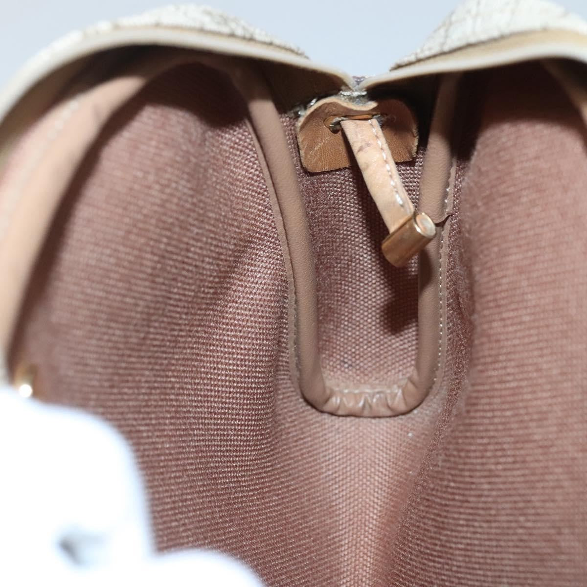 Christian Dior Vintage Honeycomb Shoulder Bag Canvas, BEIGE, CANVAS, Shoulder bag