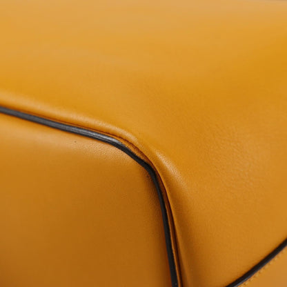 Celine Soft Cube Bag Leather, YELLOW, LEATHER, Handbag