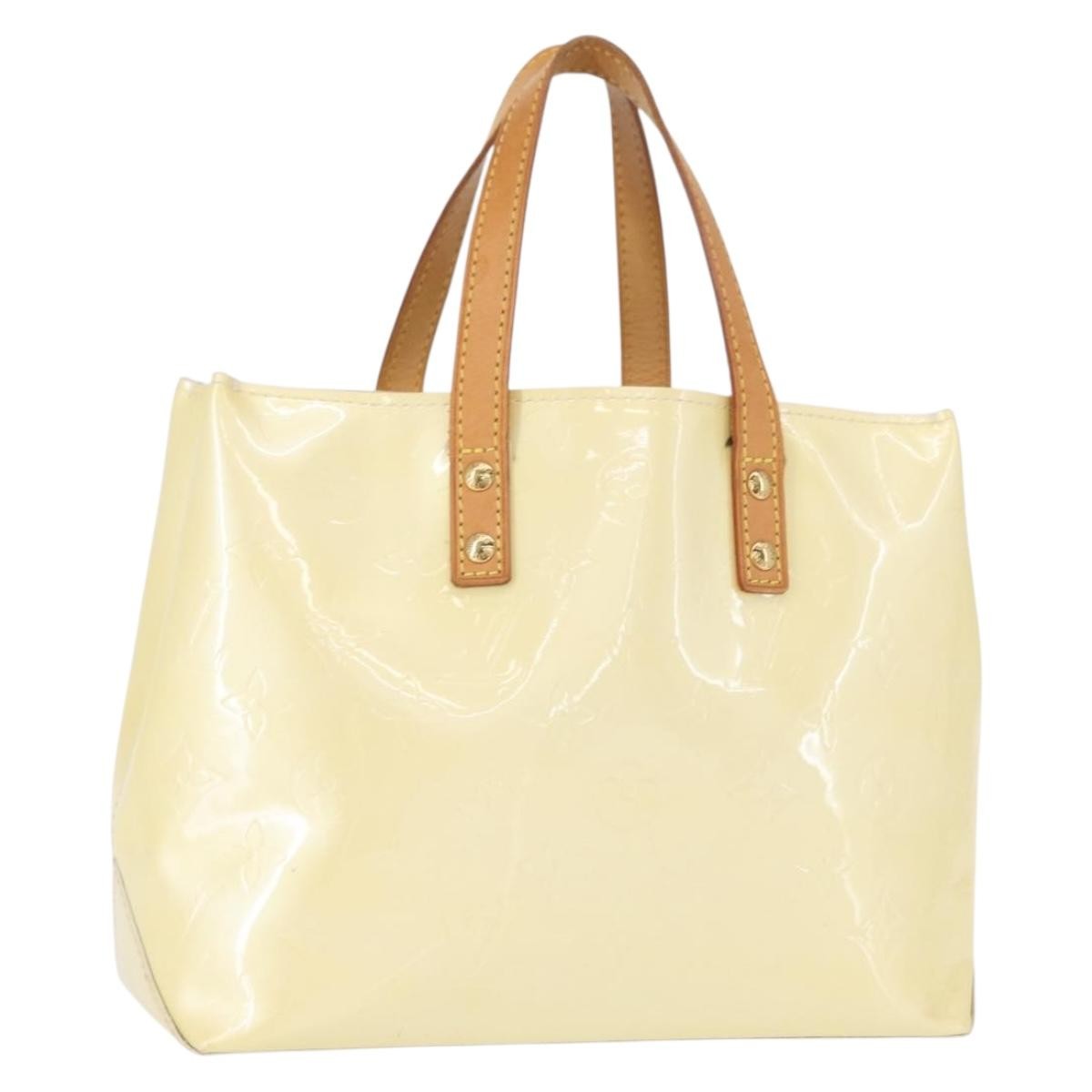 Louis Vuitton Reade Handbag Monogram Vernis, BEIGE, PATENT_LEATHER, Handbag