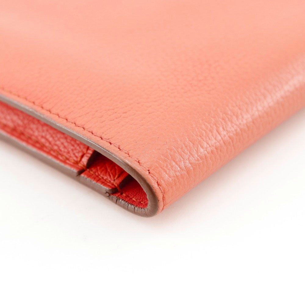 Hermes Dogon Duo Combined Wallet Leather, PINK, LEATHER, Wallets