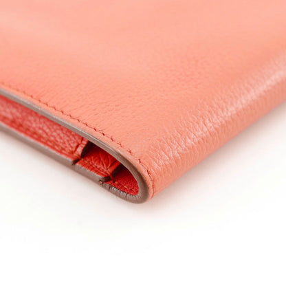 Hermes Dogon Duo Combined Wallet Leather, PINK, LEATHER, Wallets