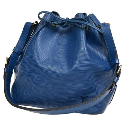 Louis Vuitton Petit Noe Handbag Epi Leather, BLUE, LEATHER, Handbag
