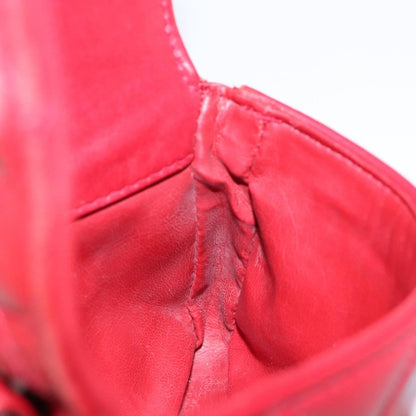 Chanel Vintage CC Flap Waist Bag Quilted Leather, RED, LEATHER, Clutche & pouche