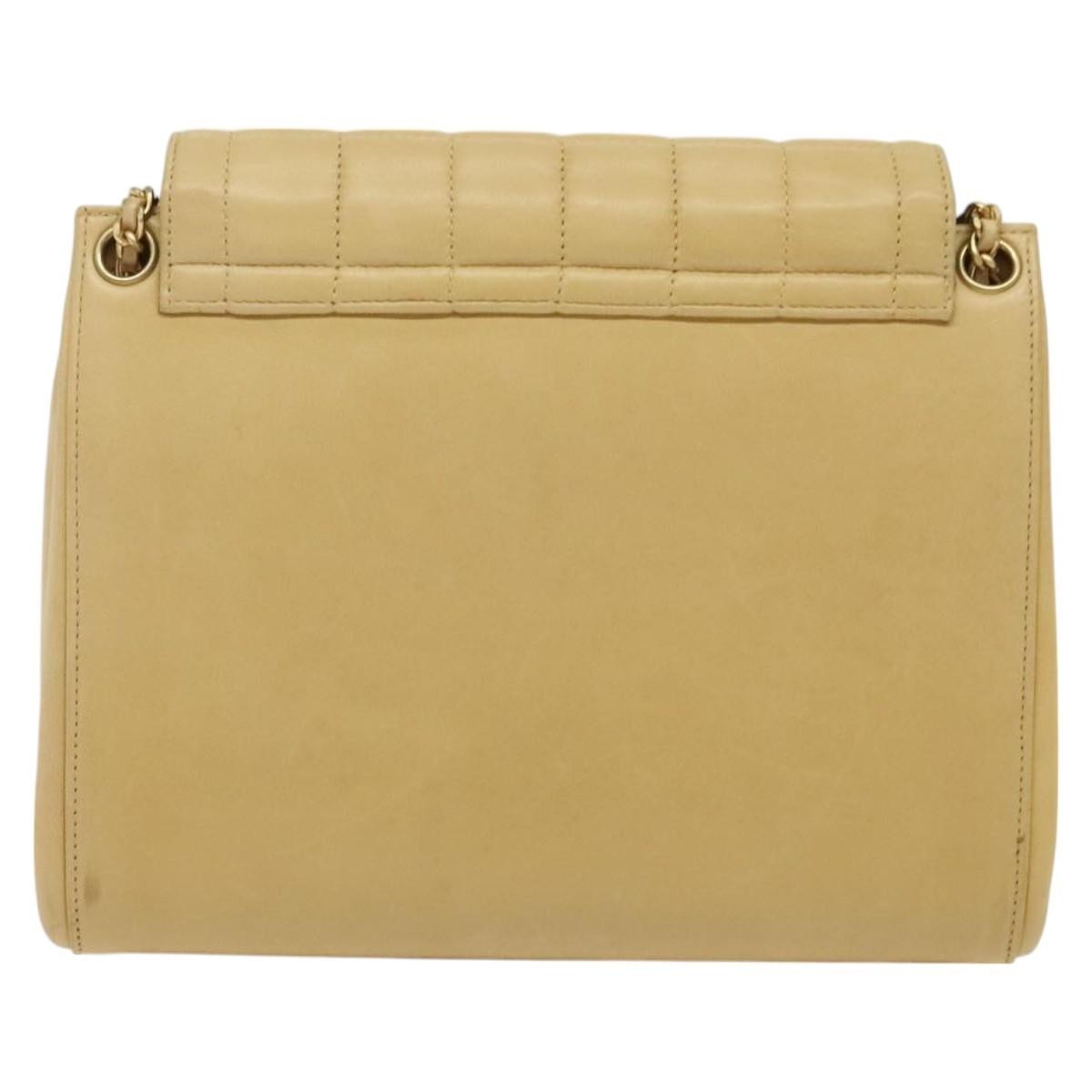 Chanel Chocolate Bar Accordion Reissue Flap Bag Quilted Lambskin, BEIGE, LEATHER, Shoulder bag