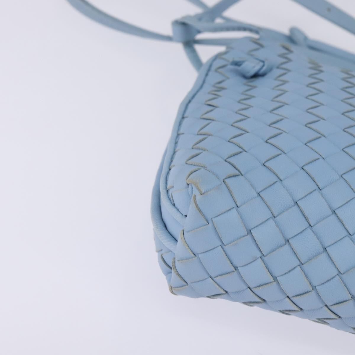 Bottega Veneta Nodini Crossbody Bag Intrecciato Nappa, BLUE, LEATHER, Crossbody bag