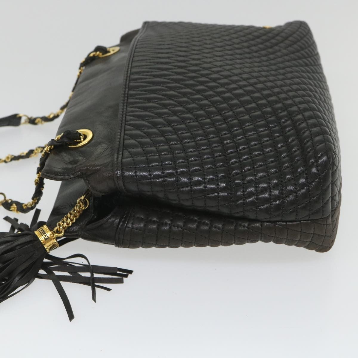 Bally Vintage Shoulder Bag Quilted leather, BLACK, LEATHER, Shoulder bag