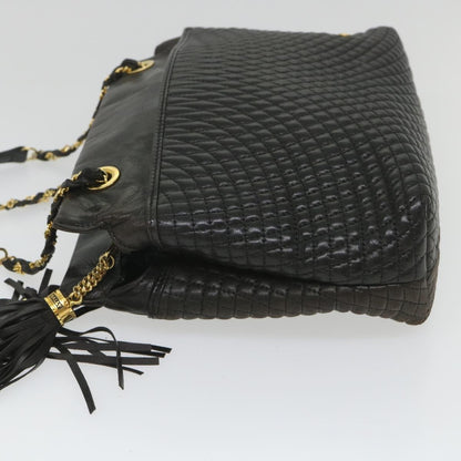 Bally Vintage Shoulder Bag Quilted leather, BLACK, LEATHER, Shoulder bag