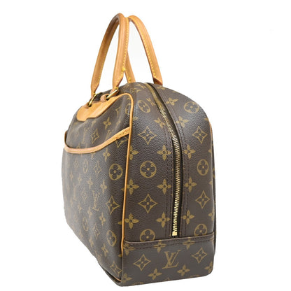 Louis Vuitton Deauville Handbag Monogram Canvas, BROWN, LEATHER, Handbag