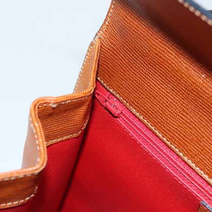 Celine Vintage Logo Top Handle Bag Leather, BROWN, LEATHER, Handbag