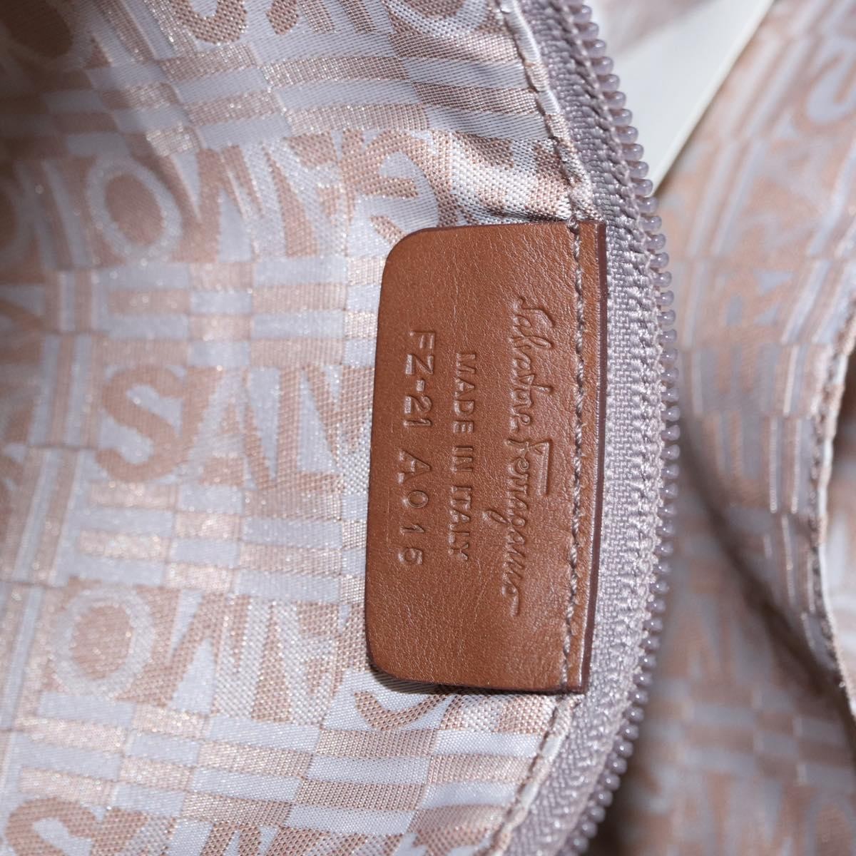 Salvatore Ferragamo Vintage Handbag Leather, BROWN, LEATHER, Handbag