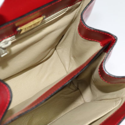 Loewe Anagram handbag Leather, RED, LEATHER, Handbag