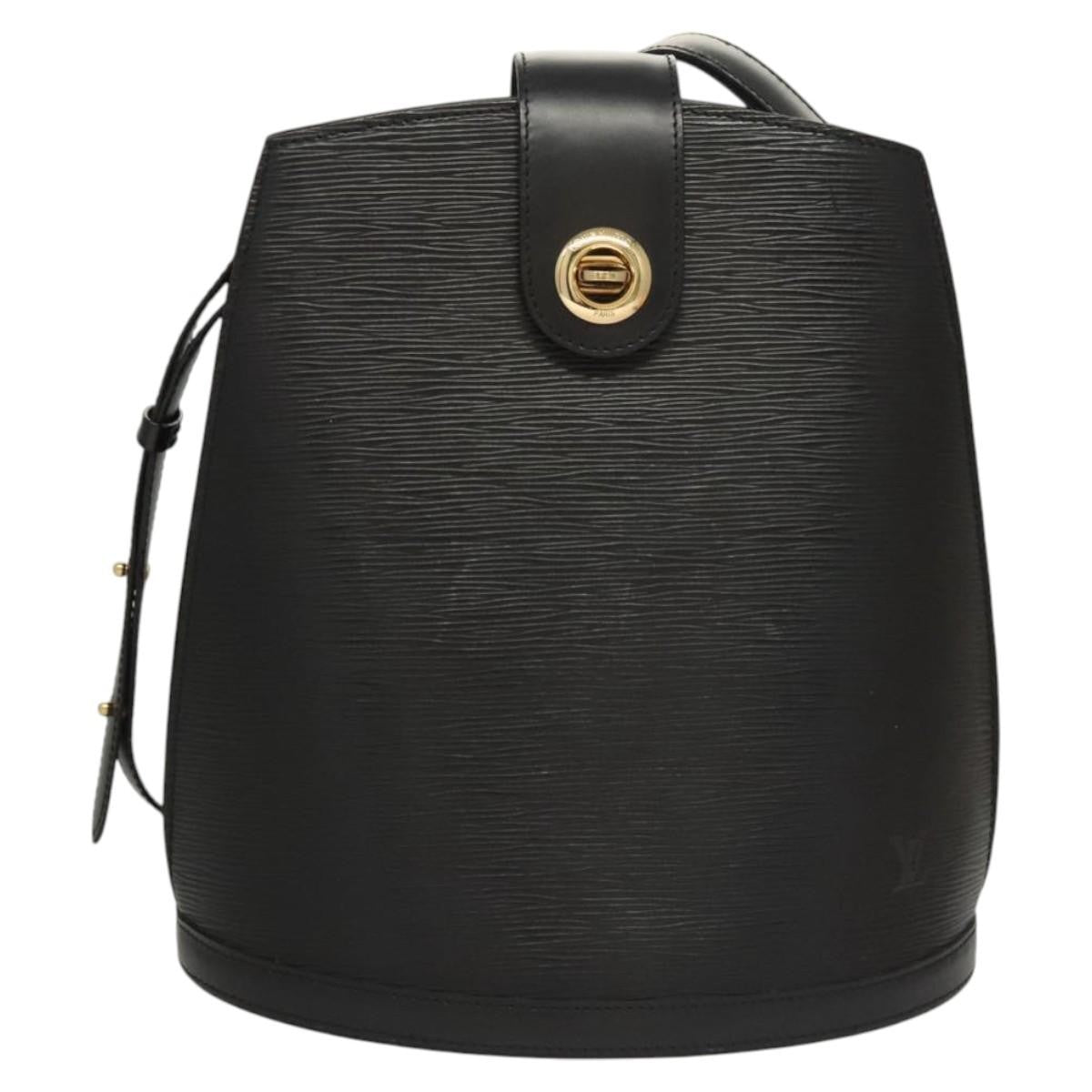 Louis Vuitton Cluny Shoulder Bag Epi Leather, BLACK, LEATHER, Shoulder bag