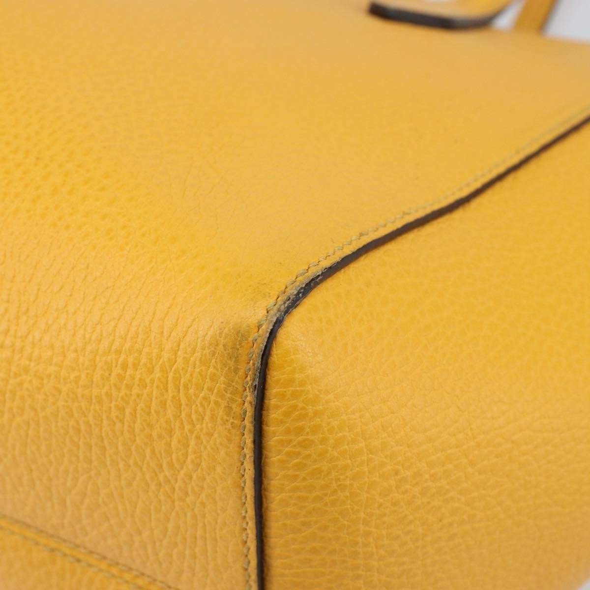 Gucci Swing Tote Leather, YELLOW, LEATHER, Tote bag