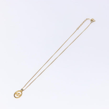 Christian Dior CD Round Pendant Necklace Metal, GOLD, METAL, Necklace