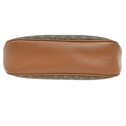 Celine Vintage Macadam Shoulder Bag Canvas and Leather, BROWN, CANVAS, Shoulder bag