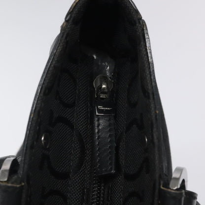 Salvatore Ferragamo Gancini Tote Gancini Canvas, BLACK, CANVAS, Tote bag