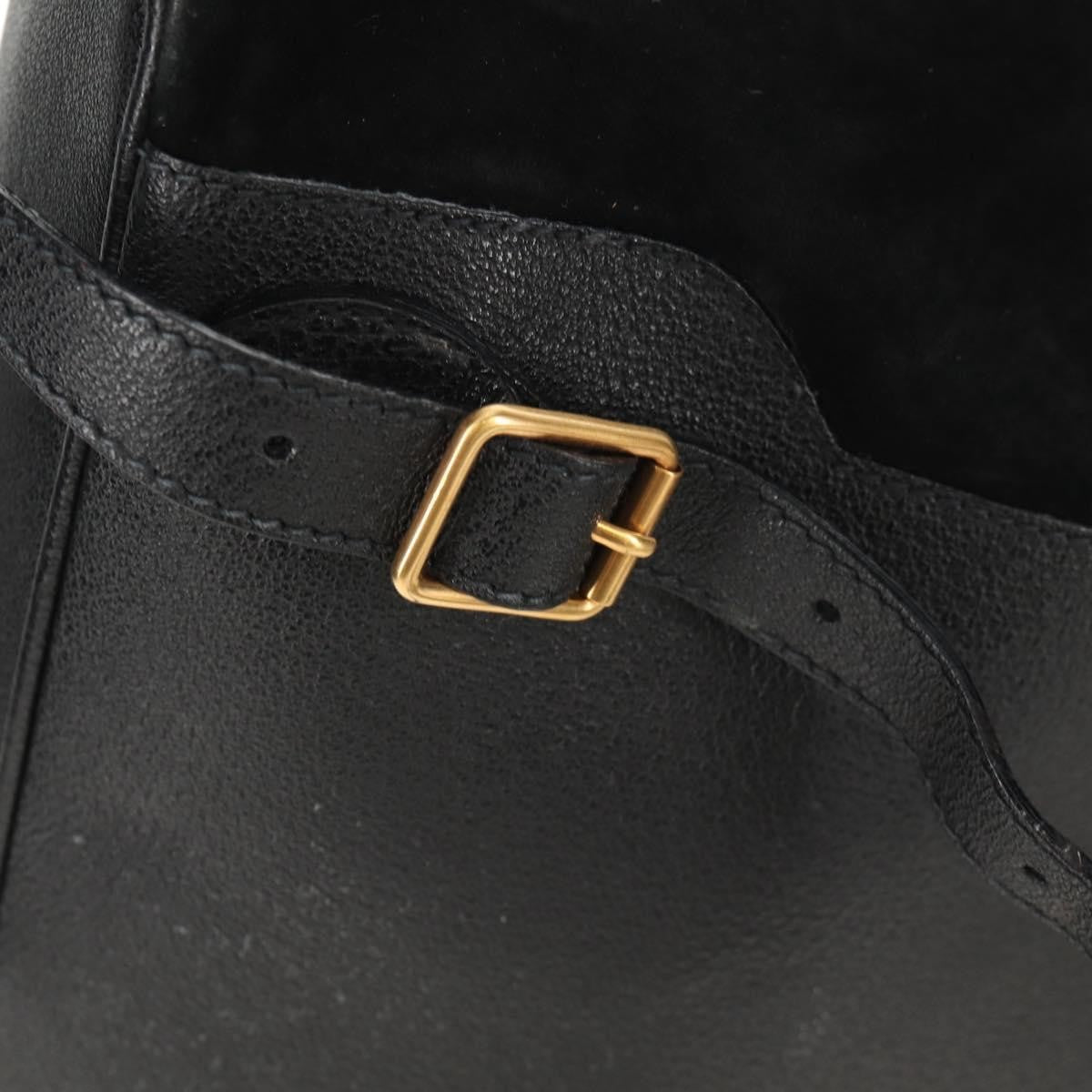 Gucci Vintage Bamboo Backpack Suede, BLACK, SUEDE, Backpack