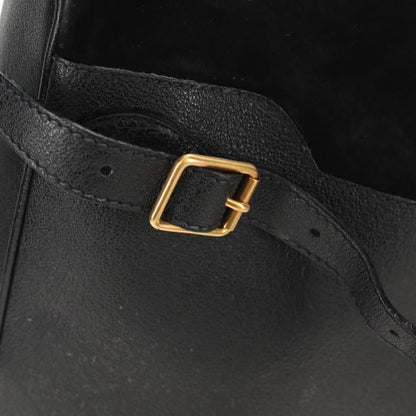 Gucci Vintage Bamboo Backpack Suede, BLACK, SUEDE, Backpack