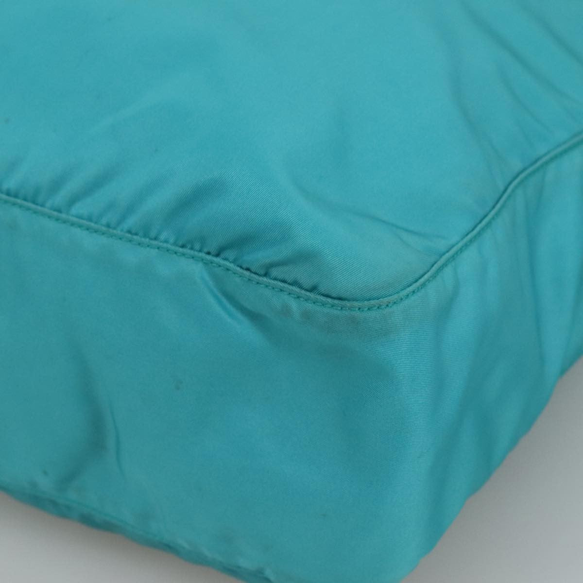 Prada Zip Top Messenger Bag Tessuto, TURQUOISE, NYLON, Shoulder bag