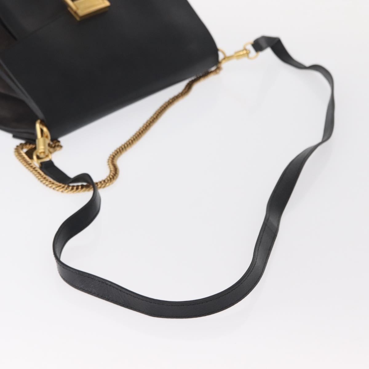 Givenchy GV3 Flap Bag Leather, BLACK, LEATHER, Shoulder bag