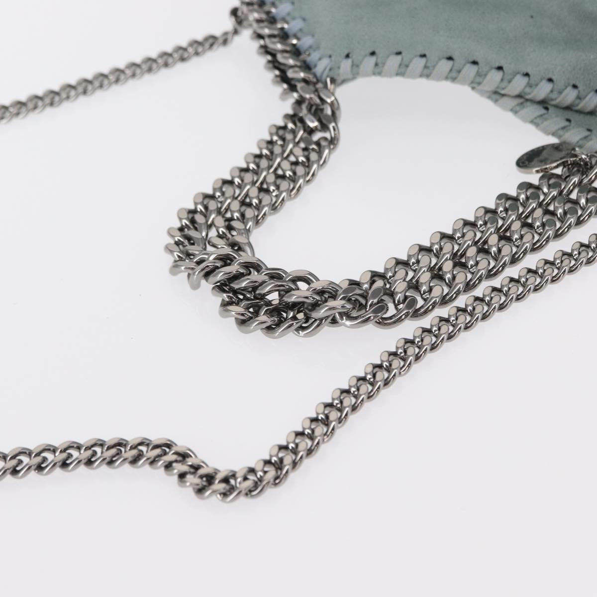 Stella McCartney Falabella Fold Over Bag Shaggy Deer, BLUE, SUEDE, Shoulder bag