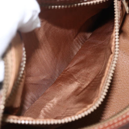 Celine Vintage Macadam Handbag Canvas and Leather, BROWN, CANVAS, Handbag