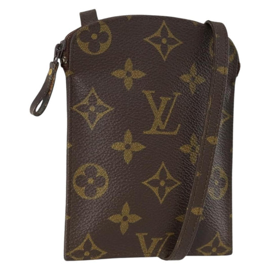 Louis Vuitton Pochette Secret Monogram canvas, BROWN, CANVAS, Clutche & pouche