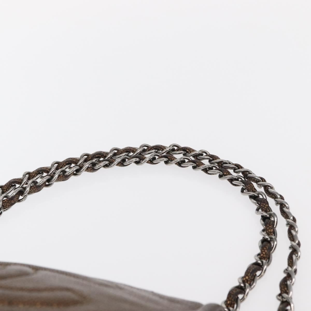 Chanel Timeless Half Moon Flap Bag Caviar, BROWN, LEATHER, Shoulder bag