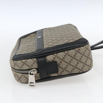 Gucci Wristlet Clutch Diamante Canvas, BEIGE, PVC, Clutche & pouche